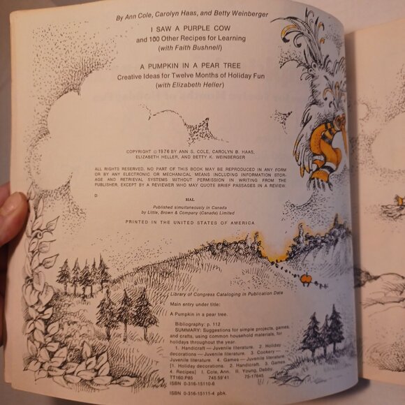 1976 A Pumpkin In A Pear Tree All Year Holiday Activity Craft Book Paperback - Picture 7 of 7